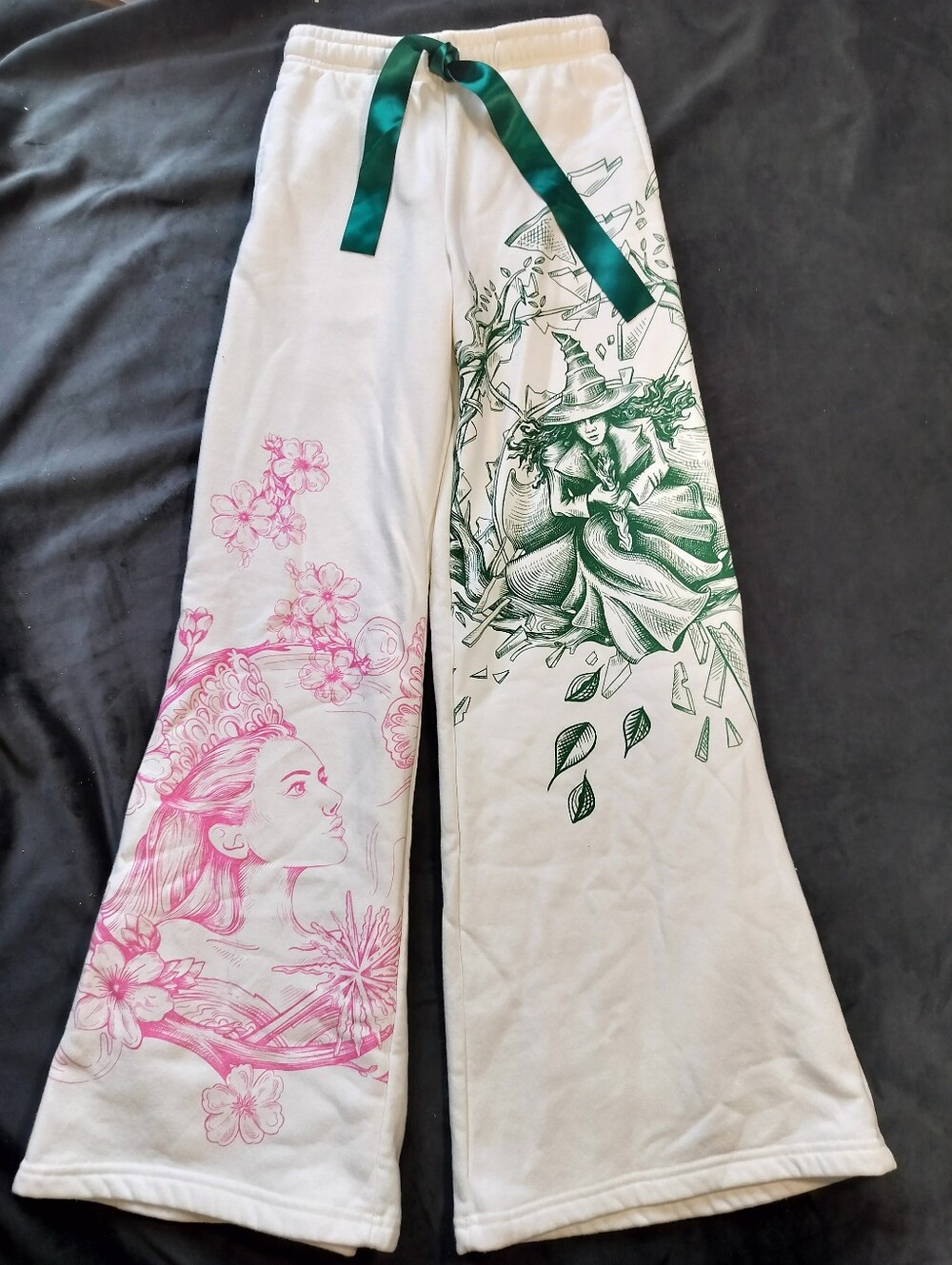 NEW Katie Kime limited-edition Wicked  Wide-Leg Flare Lounge Sweatpants XXS
